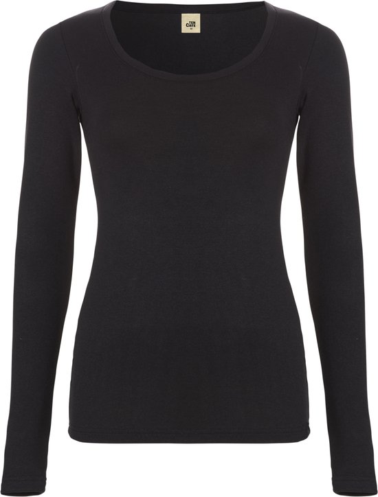 Aottori Dames T-shirt met vierkante hals T-shirt katoen pluche binnen lange mouwen slim fit thermisch T-shirt basic wit casual top herfst winter S-XXL, bordeaux., XL