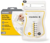 Medela® Moedermelk Bewaarzakjes - 25 stuks - Lekvrije Borstvoeding Zakjes met Dubbele Zipsluiting en Schenktuit - BPA-vrij en Recyclebaar