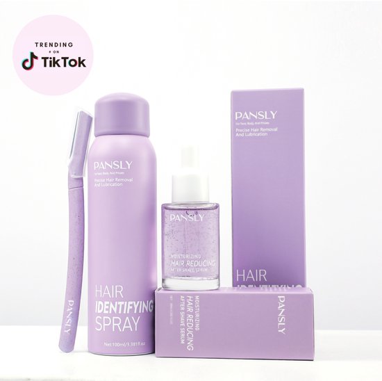 Pansly Dermaplaning & Gezichtsontharing Set – Hair Identifier Spray + Wenkbrauw Scheermesje + Hydraterende Aftershave Serum - Dermaplaning - Epilator Dames – Wenkbrauw Trimmer - Ep…
