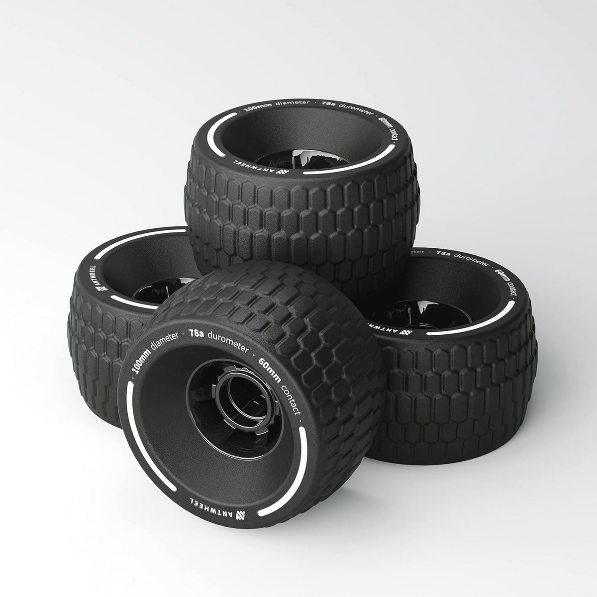 100mm All-Terrain Longboard Wielen voor Elektrische Skateboards 78A Urethane Wielen met Hoge Rebound