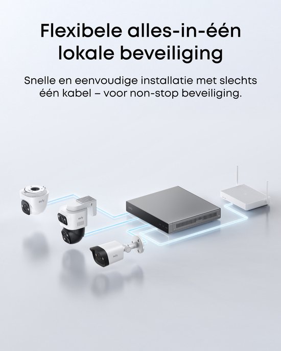 eufy NVR S4 - Network Video Recorder –8 tot 16 kanalen, Lokale AI, Gratis Videozoekfunctie, 24/7 Opname - Bedraad van Eufy — afbeelding 2