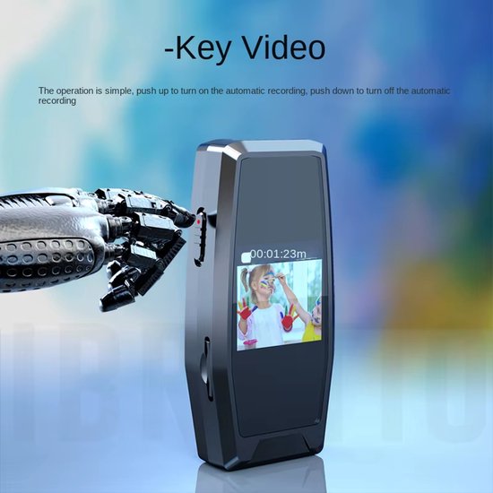 1080P Digitale Mini Bodycam met Scherm - Kleine Beveiligingscamera, Spycam en Veiligheidscamera met Nachtzicht - DVR Recorder Micro Camcorder & Bewakingscamera Geschikt voor 128GB Geheugenkaart van Merkloos — afbeelding 3