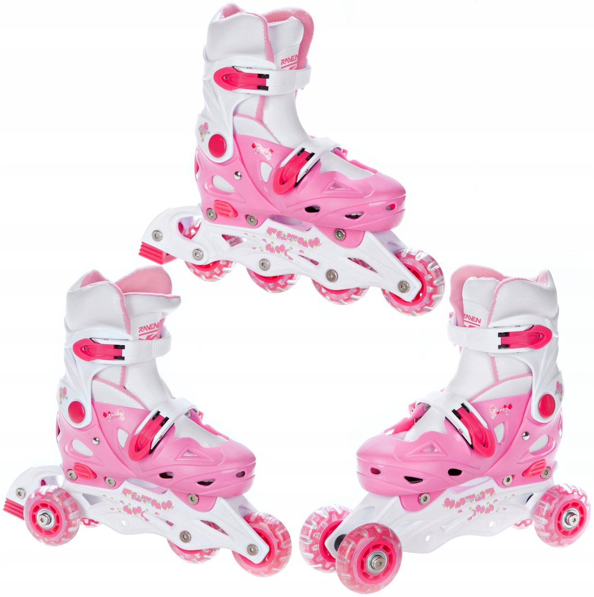 RAVEN Balloon Pink 3-in-1 Skates Maat 29-32