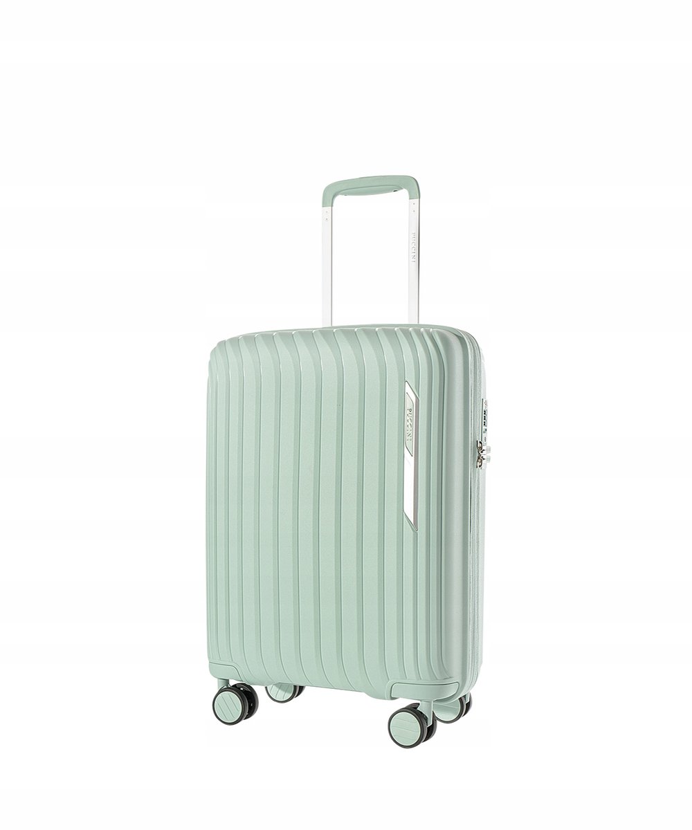 Puccini Marbella Cabinekoffer Mintgroen Lichtgewicht 55cm