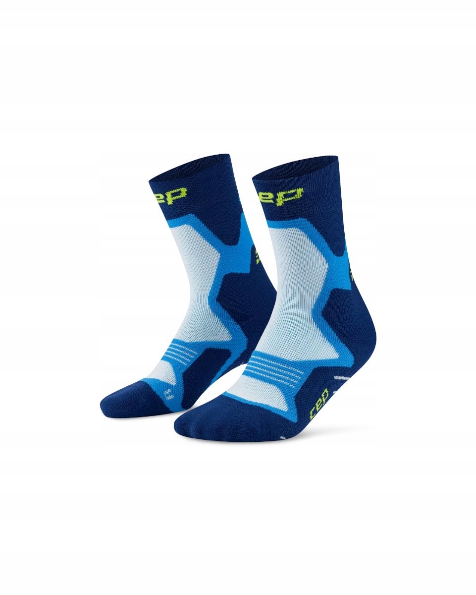 CEP Core Run Compressiesokken Unisex Halve Kuit Blauw
