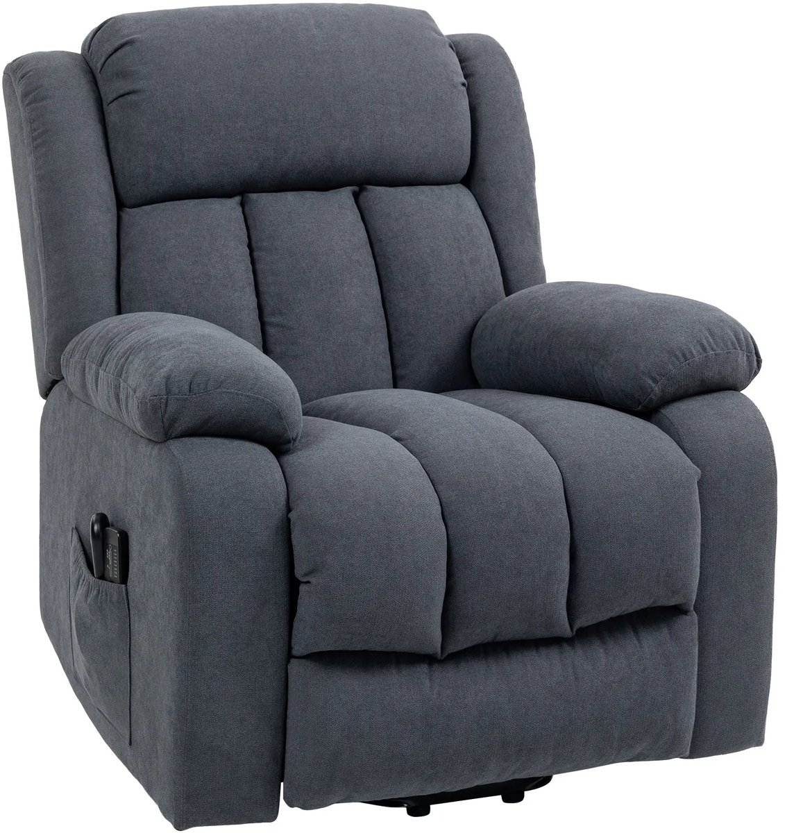 Sta op stoel elektrisch - Relaxfauteuil - Zetel - Stof - 1 persoons - Met armleuning - Zeer comfortabel - Elektrisch - Donkergrijs