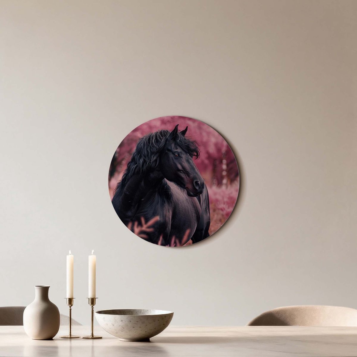KitchenArt - Velvet Spirit - Muurcirkel Binnen - ø 40 cm - Wandcirkel - Mét Ophangsysteem - Wanddecoratie - Muurdecoratie