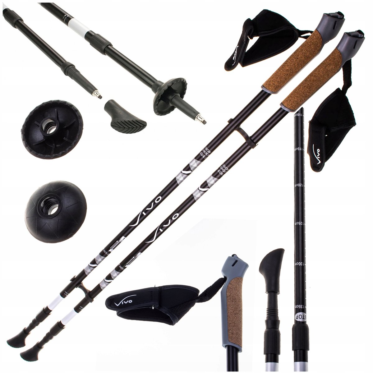 Markless Nordic Walking-stokken - Verstelbaar 82-135 cm