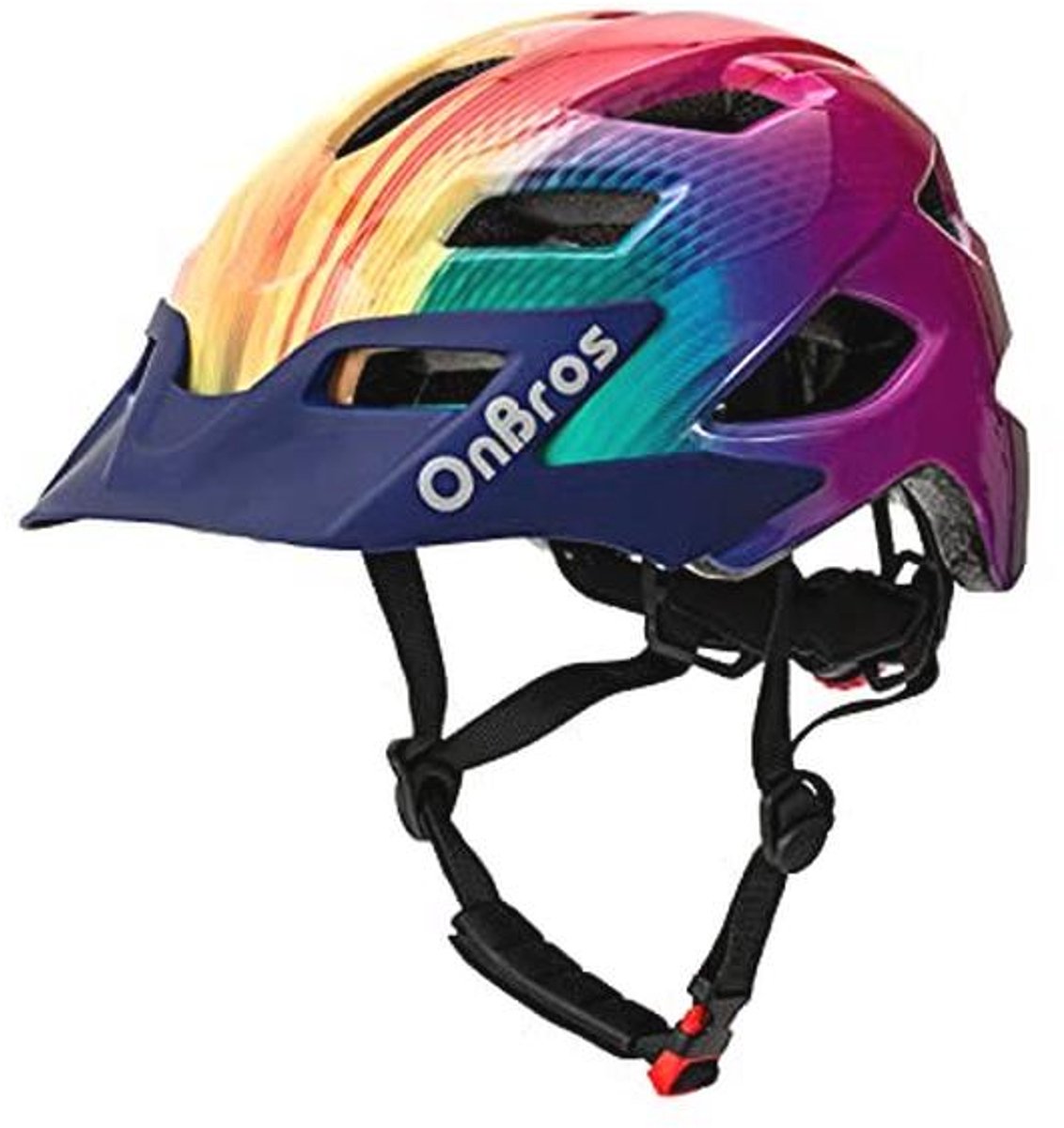 Lichtgewicht Kinderfietshelm voor Jongens en Meisjes van 5-14 Jaar - Verstelbare Fietshelm met Vizier (50-57 cm) voor Scooter en MTB