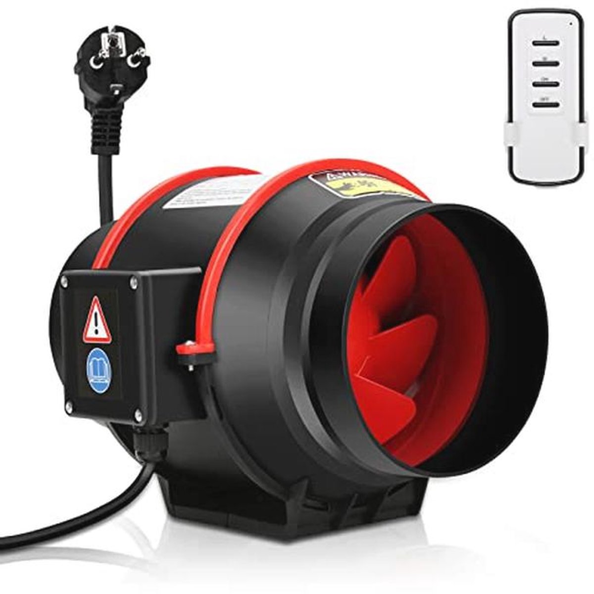 Buisventilator 100 mm - Stille Kanaalventilator met Afstandsbediening voor Badkamer, Keuke