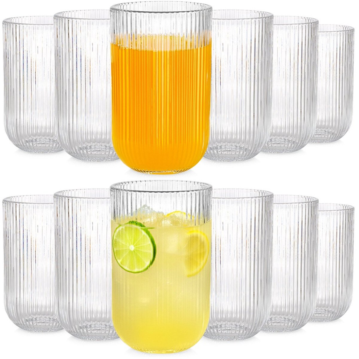 Drinkglazen 400 ml 12 stuks - Waterglazen - Glazen - Limonadeglazen