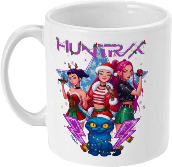 Mug Chasseurs de Demon K- Pop 325 ml – Cadeau de Noël pour les fans de K- Pop – Mug de Noël style Anime – Chasseurs de démons K-Pop