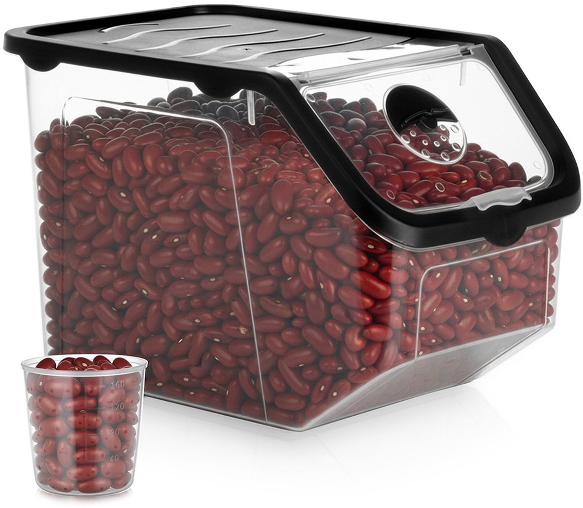 Doos voor Groenten en Fruit met Deksel Transparante 12 l - Aardappelbak - Aardappelpot - Bewaardoos - Container - Koelkast Organizer - Opbergbox - Fruitkist