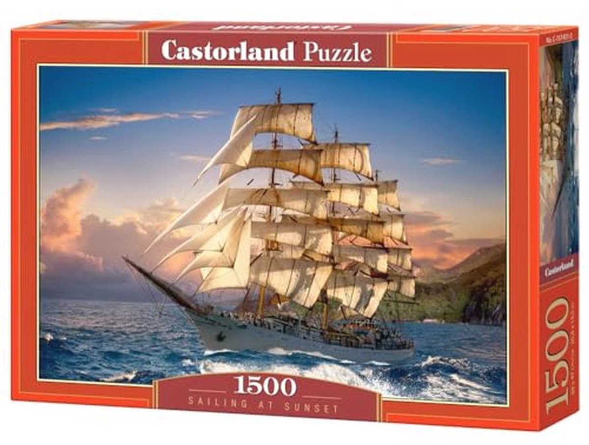 Puzzel met Vaaren bij Zonsondergang - 1500 Stukken