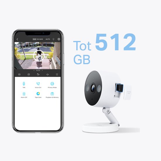 TP-Link Tapo C120 Magnetic Fridge Cam 2K Indoor & Outdoor Smart Security Camera, Magnetic Mount for Fridge or Wall, IP66, SD Storage up to 512GB, Works with Alexa & Google