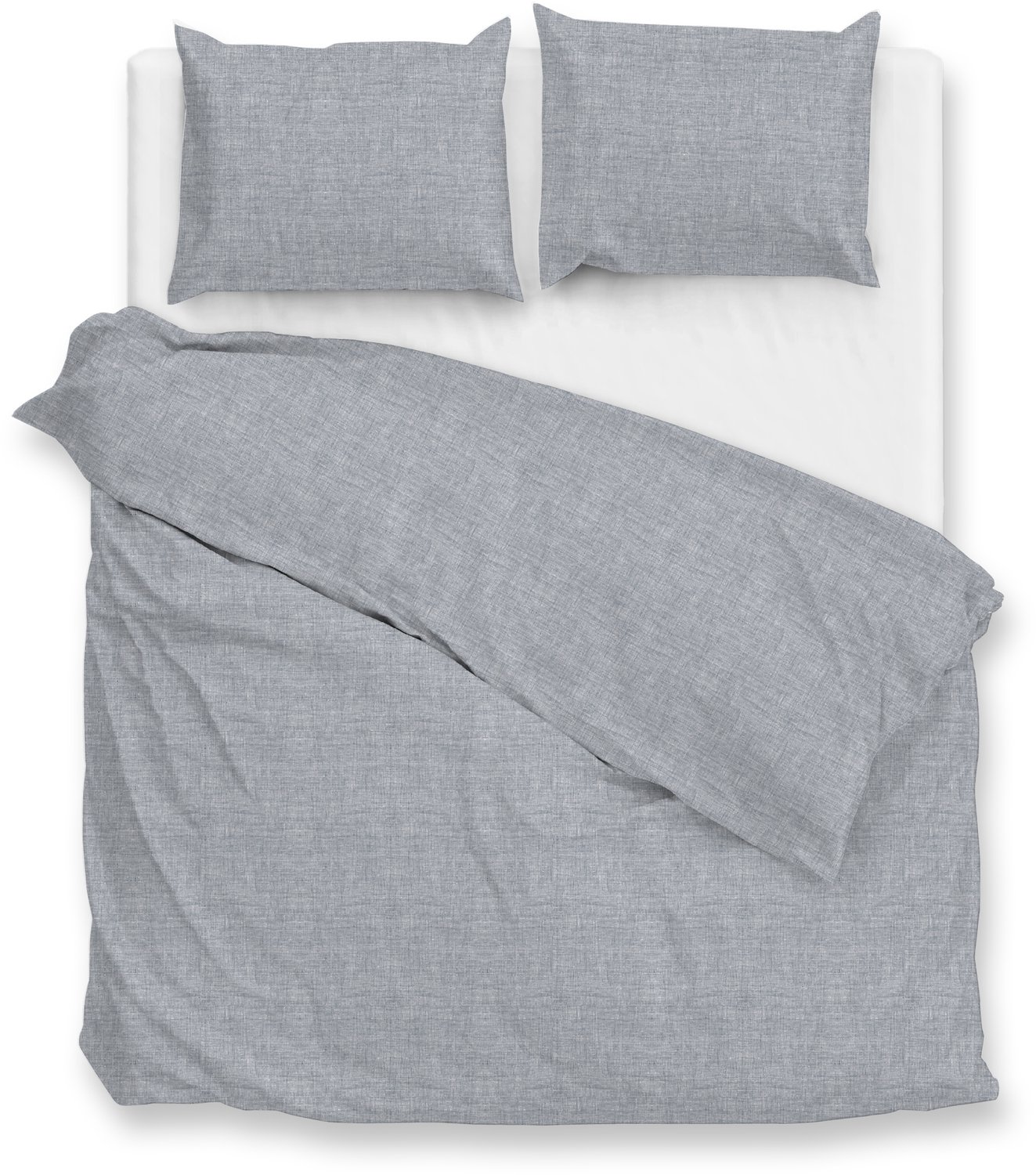 Zohome Dekbedovertrek Flanella-di-Lino - Effen Bedlinnen - Blauw - Dekbedhoes van 100% Katoen-Flanel, foto 2