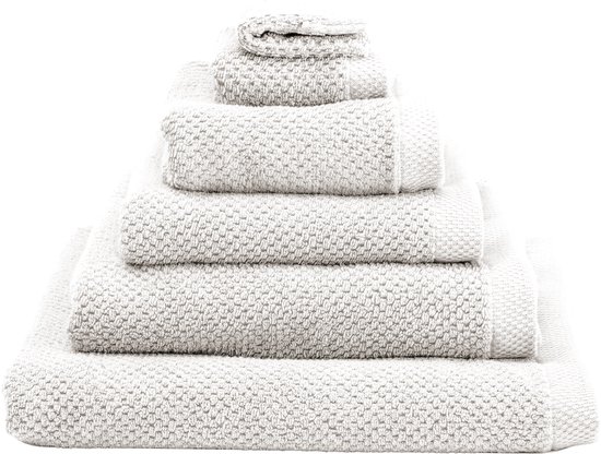 Heckettlane Badhanddoek Grant - Hotelkwaliteit Handdoek van 100% Katoen - 60x110 cm - Handdoekenset 2 Stuks - Wit