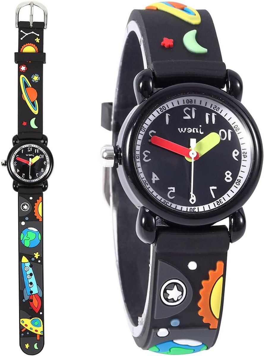 Analoge Horloges voor Kinderen | Waterdichte Horloges voor Kinderen | Leerzaam Cartoon Horloge met Siliconen-Nylon Band