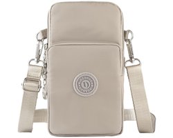 Gigicial Waterdichte nylon telefoontas - Dames crossbody smartphone tas - Compacte telefoon/portemonnee tas + Grote capaciteit en gemakkelijk te organiseren - 1 stuk - Universeel + Khaki
