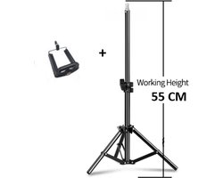 Professionele Opvouwbare Camera Statief Houder Stand Schroef 360 Graden Vloeistof Hoofd Statief Stabilizer Aluminium Met Telefoon Houder Clip