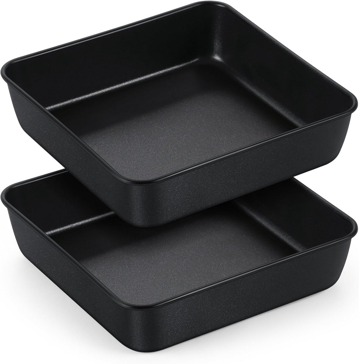 Set van 2 Vierkante Brownie Bakvormen - Roestvrij Staal met Antiaanbaklaag - Ovenbestendig