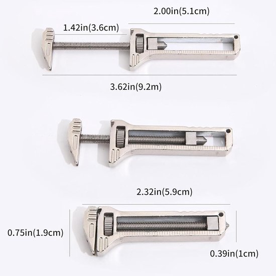 Mini Multitool Wrench - Compact Titanium Multitool - Multifunctionele Flesopener - voor Dagelijks Prep - Backpacking - Camping - zilver - 6×2×1cm — afbeelding 2