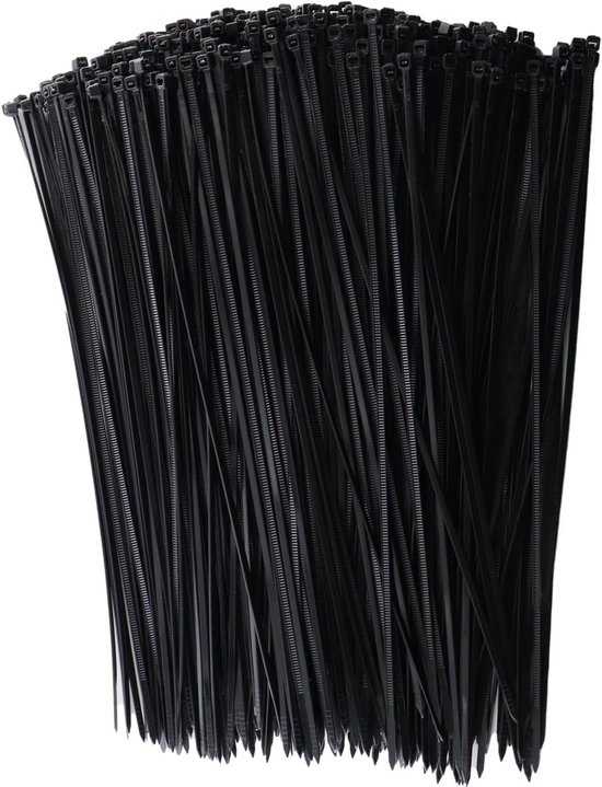 100 Stück Kabelbinder Schwarz, 3,6 X 250 Mm – Robuste Kunststoffbinder Zum Befestigen, Bündeln & Sortieren