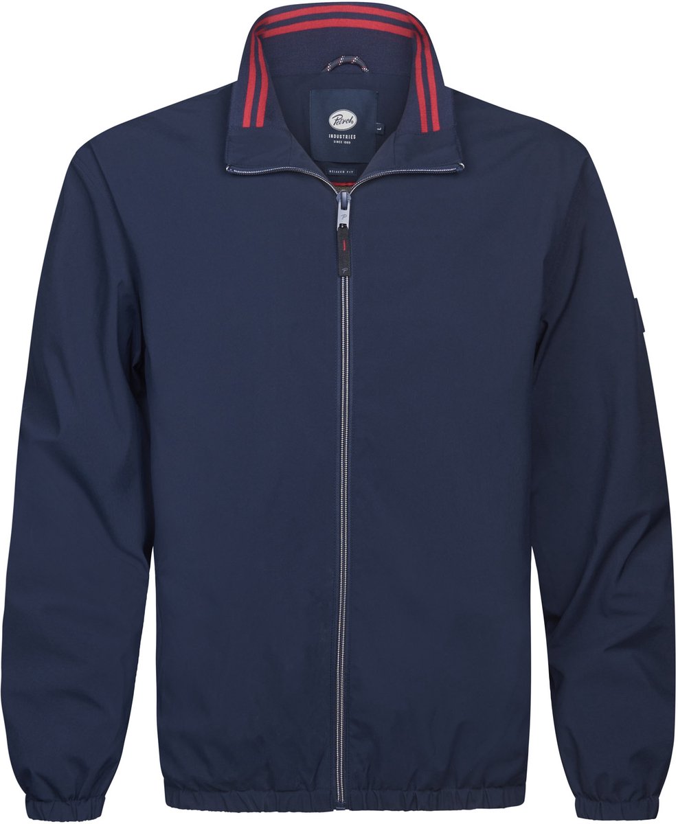 Petrol Industries Bomberjack Heren - Mannen Jas met Rits - Opstaande Kraag - Elastische Boorden - 100% Polyester - Stijlvolle Bomber Jacket - Blauw - Maat L