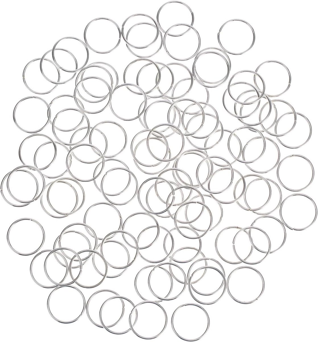 Cosensi - Haarringen vlechtringen clips haarstrik haaraccessoires zilver 100 stuks