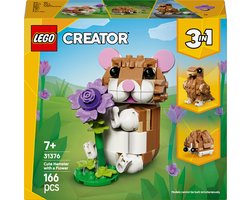 foto van LEGO® Creator 3in1 Schattige Hamster met Bloem - 31376
