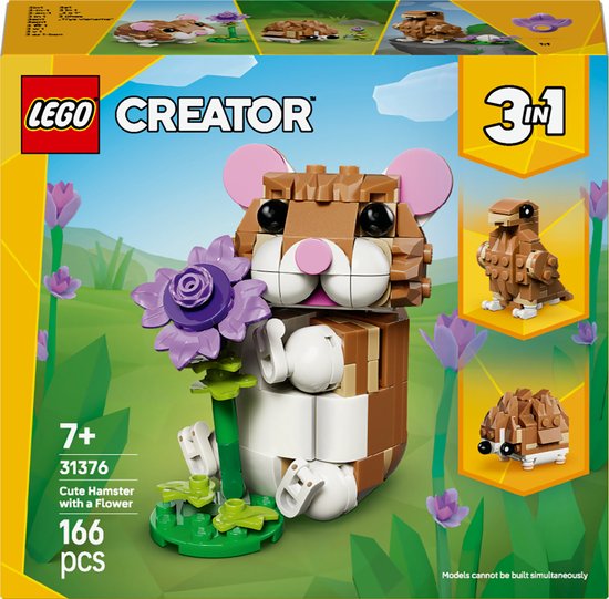 LEGO® Creator 3in1 Schattige Hamster met Bloem - 31376