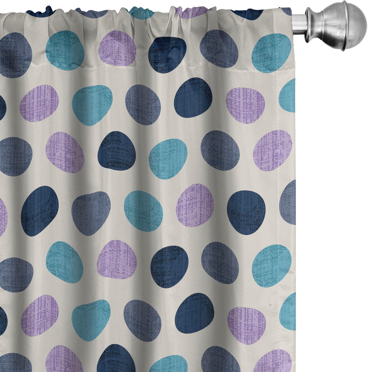 ABAKUHAUS Voorhangen – Geometrische stippen – 2x75x175 cm – Meerkleurig Mehrfarbig