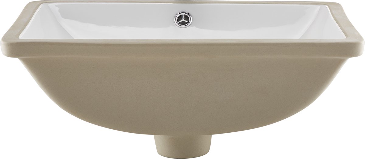 Rechthoekige Onderbouw Wastafel, 20,28 X 15,16 Inch, Witte Keramische Kom met Overloop, Moderne Onderbouw Wastafel voor Compacte Ruimtes