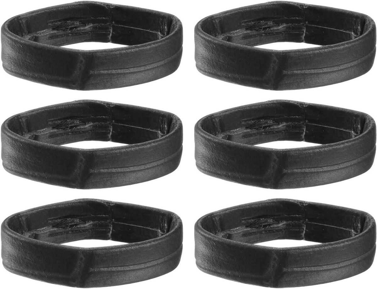 TTGoods - PU Lederen Gespen Reserve Houder Ring 24mm Zwarte Horlogeband