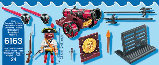 Zeerover met rood kanon / Pirate avec canon rouge