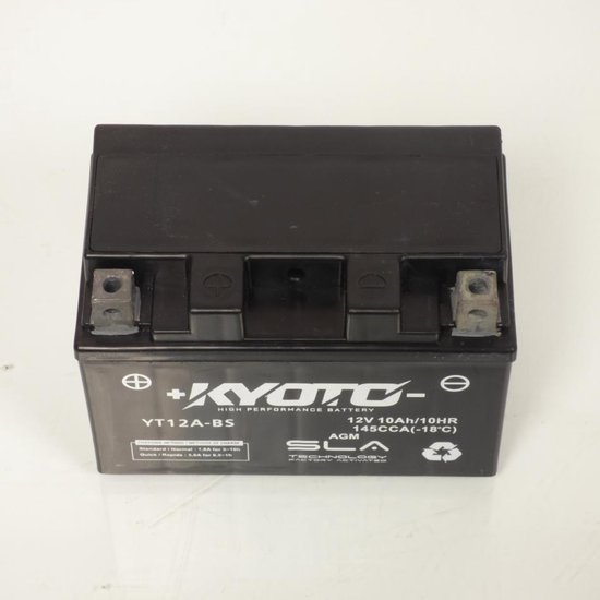 Batterie SLA Kyoto pour Moto Kawasaki 1000 Z 2014 à 2016 YT12A-BS SLA / 12V 10Ah Neuf