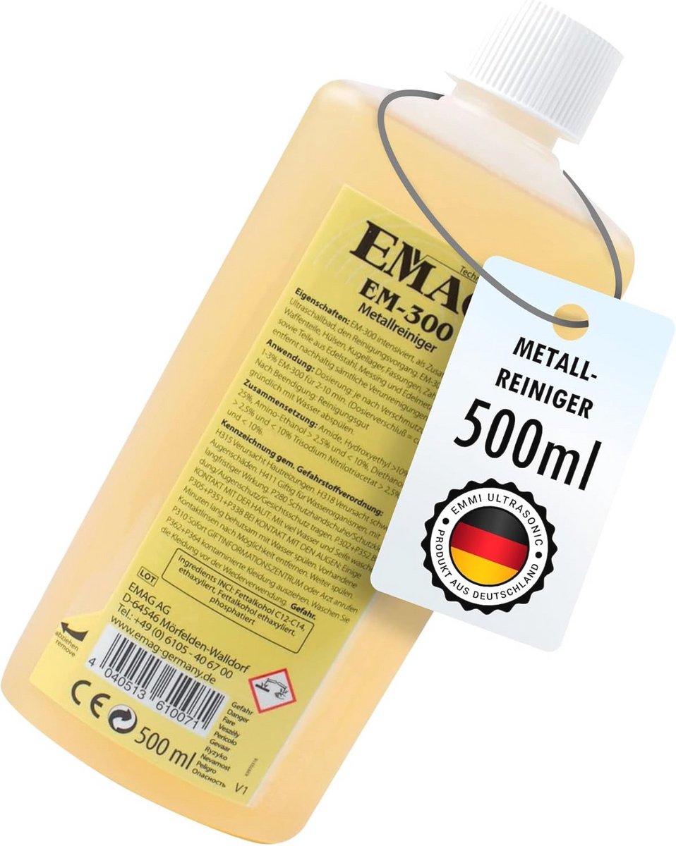 Ultrasone Metaalreiniger voor Roestvrij Staal en Fittingen - 500 ml