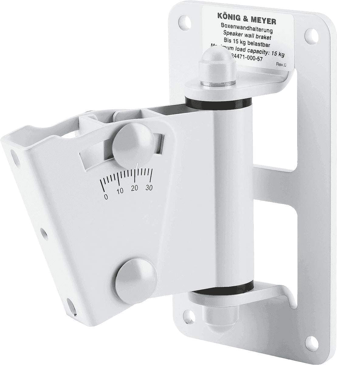 Wandmontage luidspreker met 110 mm afstand - Wit