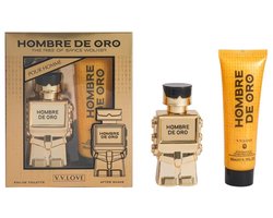 V.V. LOVE Hombre De Oro Giftset Heren 30ML Eau de Toilette + 50ML After Shave