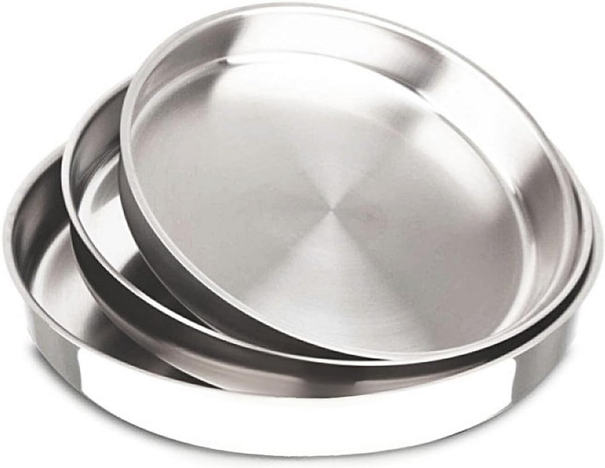 Ovenplaat Set van 3 - Roestvrij Stalen Bakplaten 28/32/36 cm