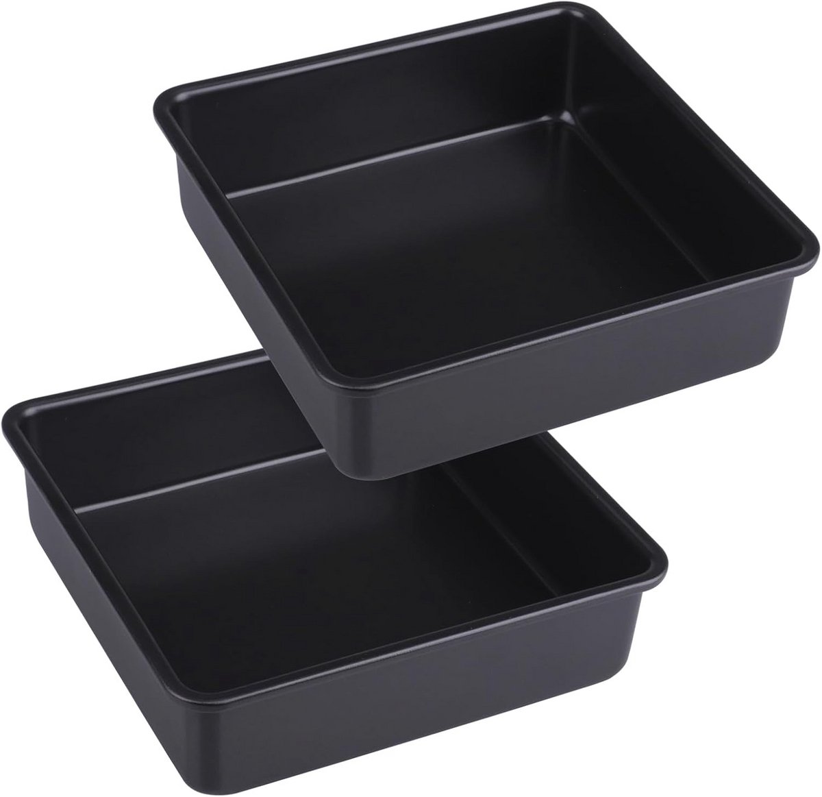 Set van 2 vierkante ovenschalen voor taarten, brownies en lasagne - anti-aanbaklaag en hoge temperatuur weerbestendig