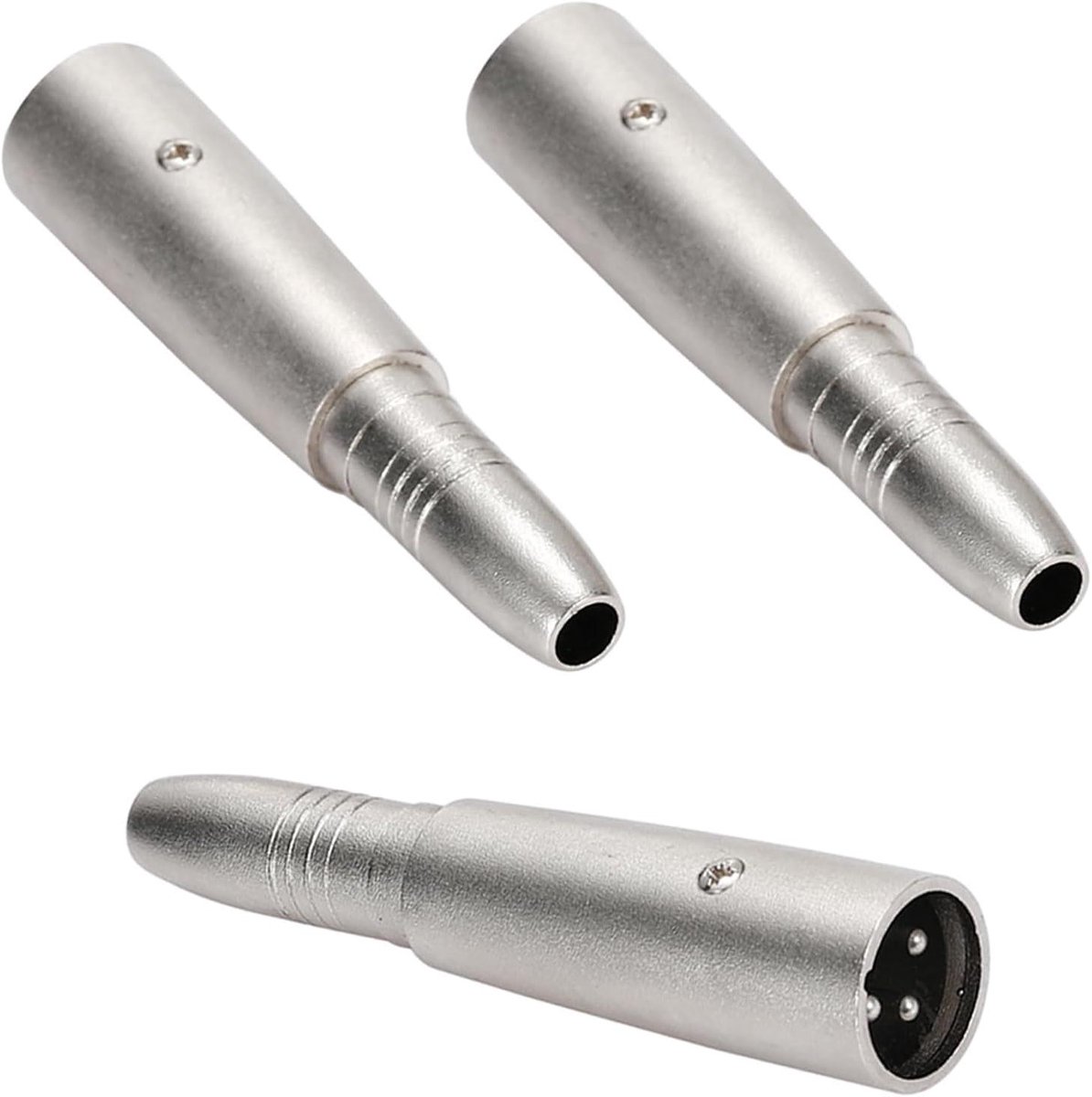 E-Ambar - XLR mannelijk naar 1/4" vrouwelijk adapter, 3 polig, audio aansluiting - 3 stuks