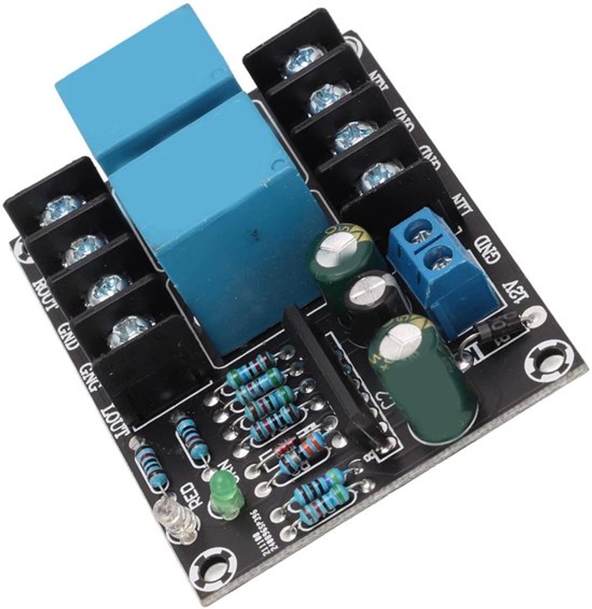 Koperen voeten weerstand ring 10A luidspreker bescherming printplaat - DC 12‑24V - elektrische energie - luidspreker bescherming relay