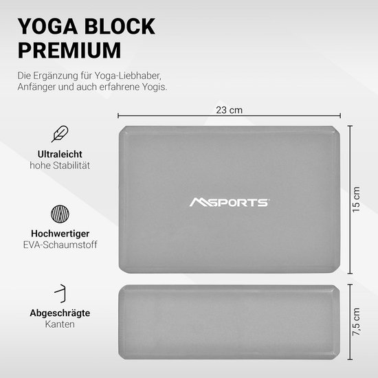 Yogablok van NBR-rubber, lichtgewicht en antislip, verkrijgbaar in kleurkeuze en set van 1 of 2 stuk — afbeelding 4