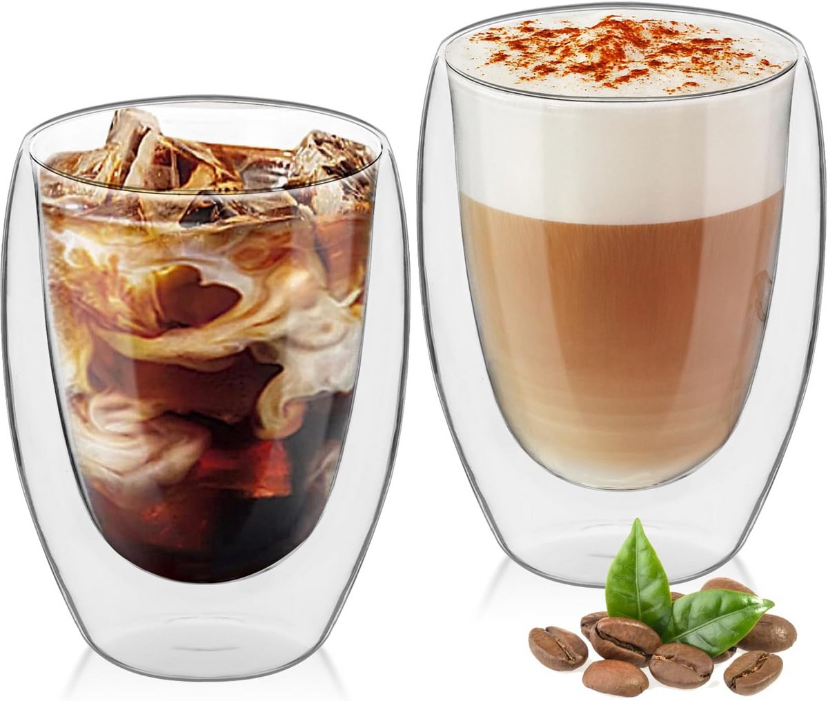 Dubbelwandige Koffieglazen 350 ml - Set van 2