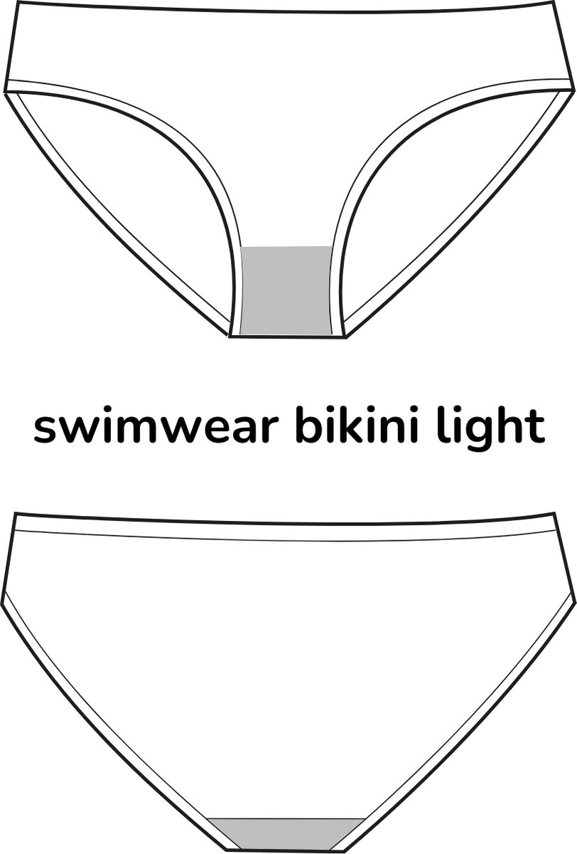 Moodies menstruatie zwemkleding tiener - Bikini Broekje - licht - gemiddeld kruisje (XXS) - Zwart — afbeelding 3