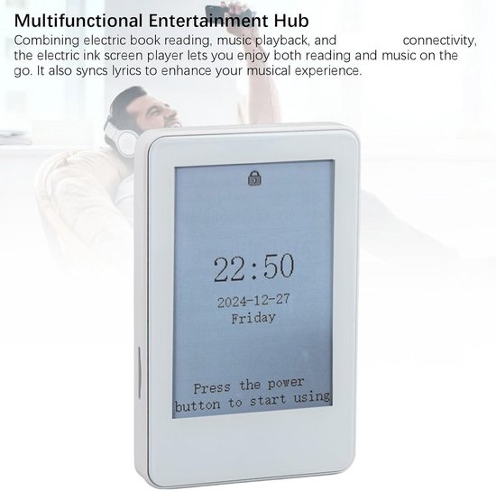 E-reader met 2.7 inch E Ink scherm - oogvriendelijk, glasvrij, met Bluetooth, MP3 en audiobooks - ideale e-boeklezer voor onderweg — afbeelding 3