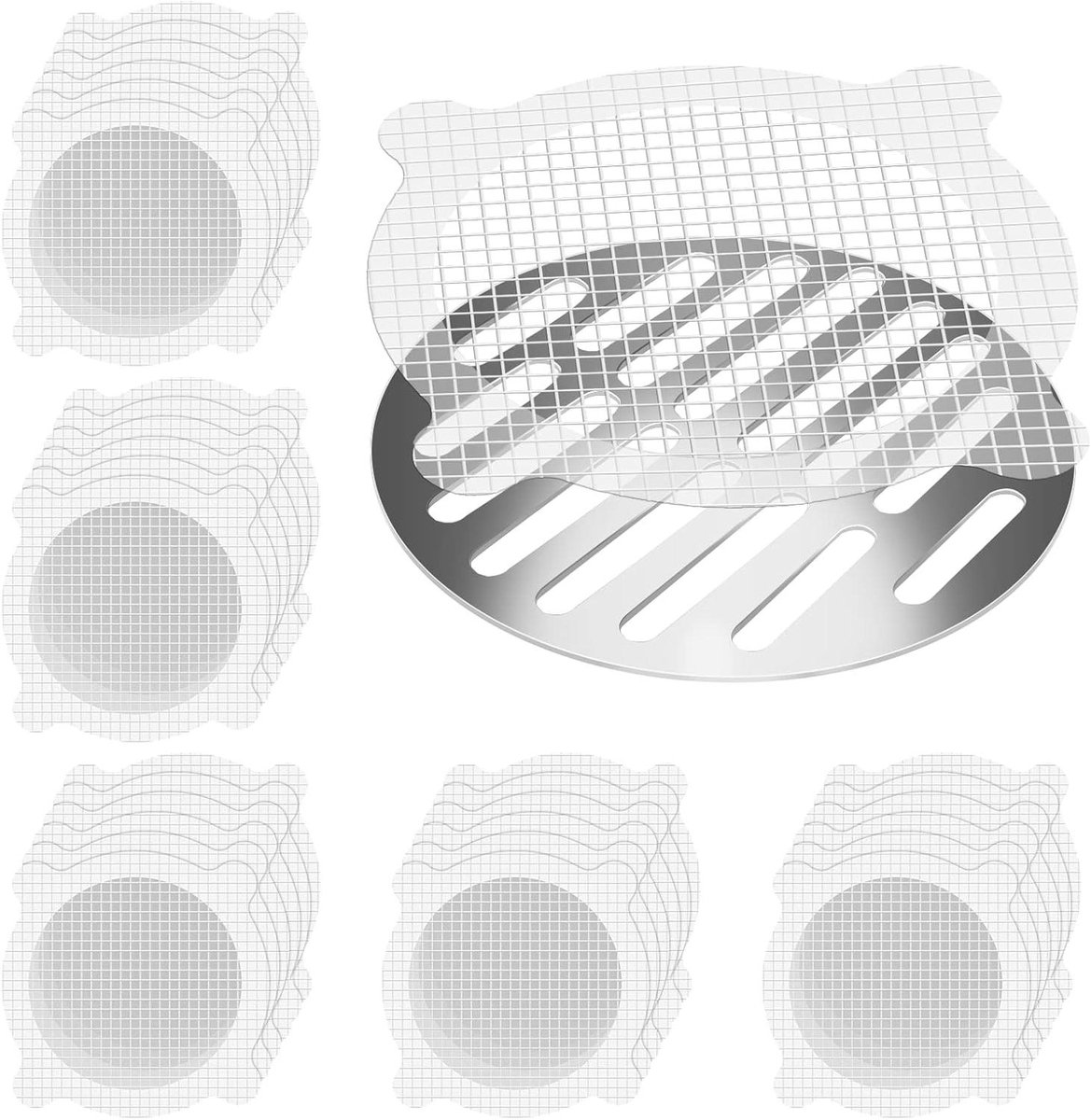 Ronte - Afvoerafdekking Haarzeef Haarfilter - Badkamer Keuken Wastafel - 30 Stuks