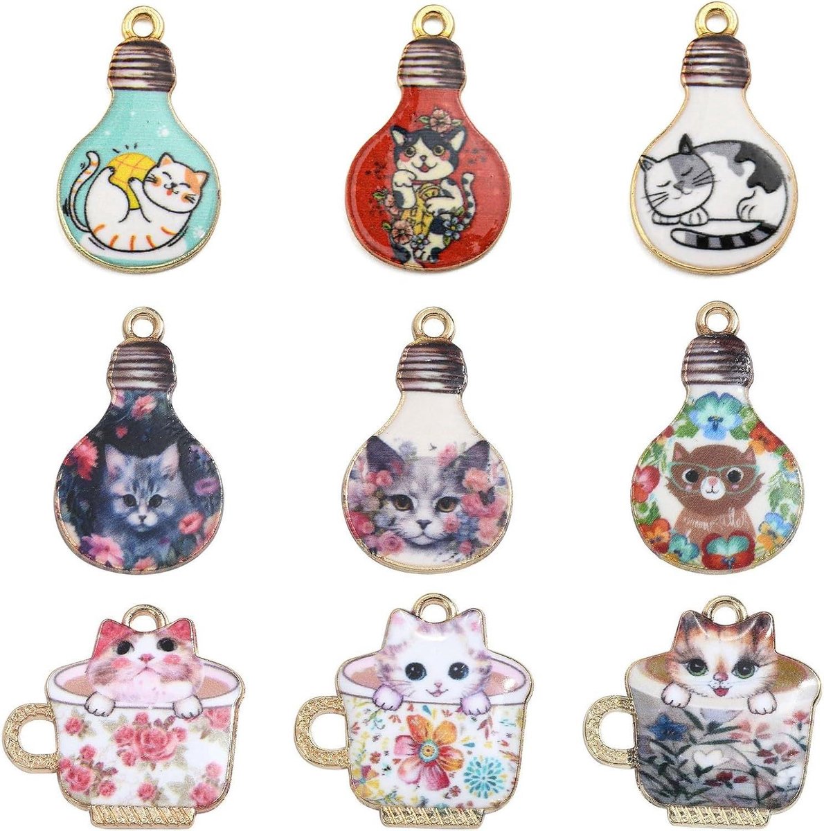Ronte - Emaille Charms voor DIY Sieraden Maken - Armband Ketting Ambachten - Diverse Stijlen