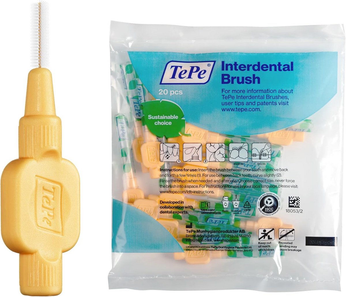 TePe Angle Interdentale Ragers Roze 0.4mm 20st - Voor Smalle Tandenruimtes